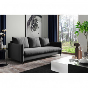 Sofa BELIS mit Bettkasten und Schlaffunktion - Grau 3/9