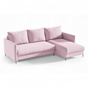 Ecksofa BELIS Rechts 
 mit Bettkasten und Schlaffunktion - Rosa 1/9