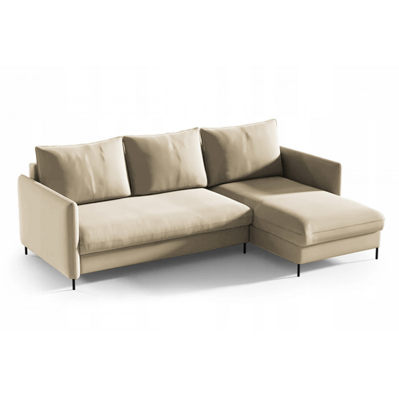 Ecksofa BELIS Rechts 
 mit Bettkasten und Schlaffunktion - Beige 1/9