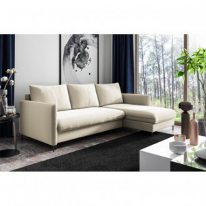 Ecksofa BELIS Rechts 
 mit Bettkasten und Schlaffunktion - Beige 2/9