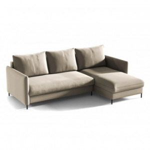 Ecksofa BELIS Rechts 
 mit Bettkasten und Schlaffunktion - Dunkelbeige 1/9