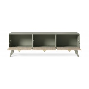 TV-Schrank TV-Tisch FIRR 158 cm Eukalyptus + Herringbone skandi 2/9