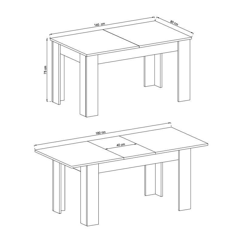 Tisch Esstisch aus Holz SKY - Riviera Eiche 2/9