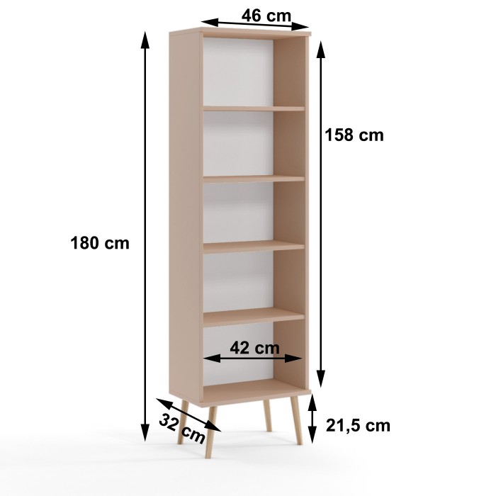 Bücherregal Standregal - IKON Weiß