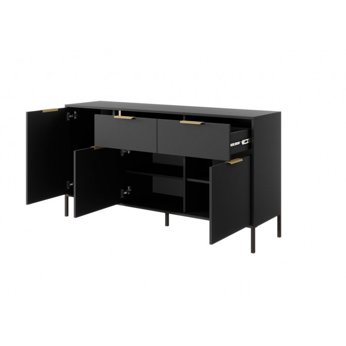 Kommode Sideboard Goldene Griffe - LARS 3D2S...