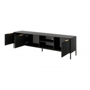 TV-Schrank Industrial Fernsehtisch TV Lowboard - LARS Schwarz Anthrazit 2/9