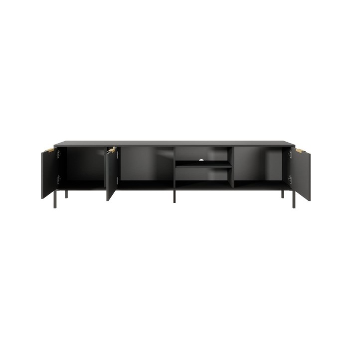 TV-Schrank Industrial Fernsehtisch TV Lowboard - LARS Schwarz Anthrazit