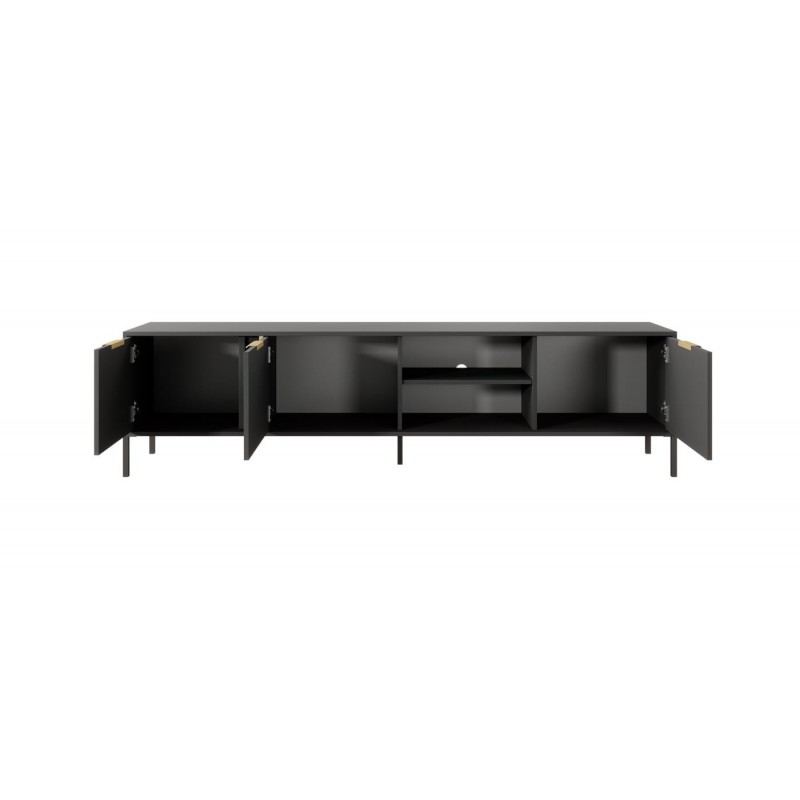 TV-Schrank Industrial Fernsehtisch TV Lowboard - LARS Schwarz Anthrazit 5/9