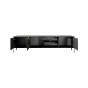 TV-Schrank Industrial Fernsehtisch TV Lowboard - LARS Schwarz Anthrazit 5/9