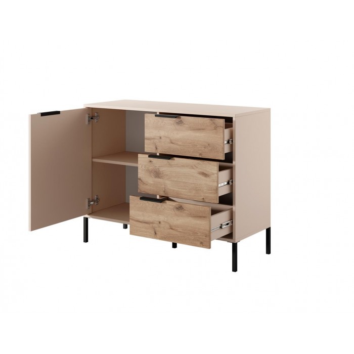 Kommode Hohe Sideboard mit Metallbeinen - RAW...