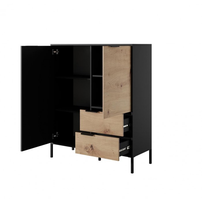 Kommode Hohe Sideboard mit Metallbeinen - RAW...