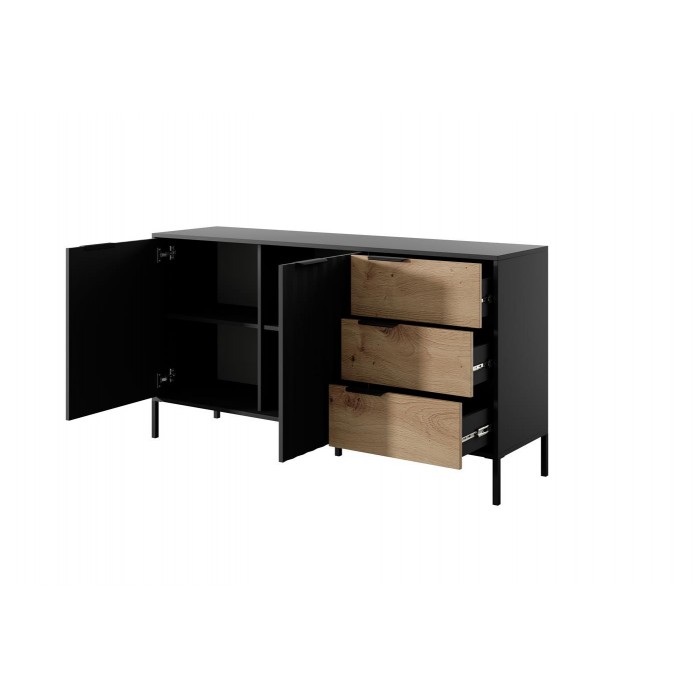 Kommode Hohe Sideboard mit Metallbeinen - RAW...