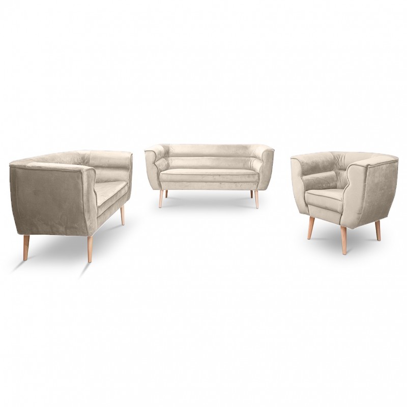 Dreisitziges Sofa im skandinavischen Stil MARO 3 Beige 2/9