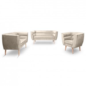 Dreisitziges Sofa im skandinavischen Stil MARO 3 Beige 2/9