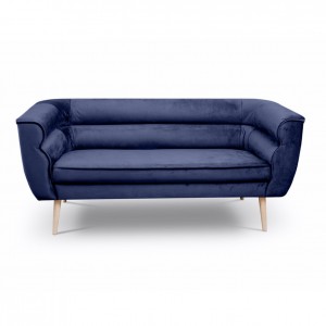 Dreisitziges Sofa im skandinavischen Stil MARO 3 Blau Marineblau 1/9
