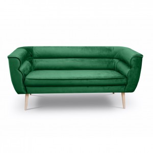 Dreisitziges Sofa im skandinavischen Stil MARO 3 Grün Flaschengrün 1/9