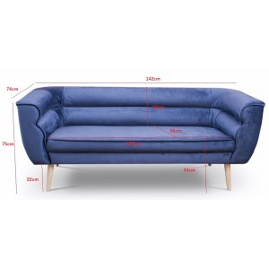 Lounge-Set im skandinavischen Stil MARO Indisch Rosa 6/9