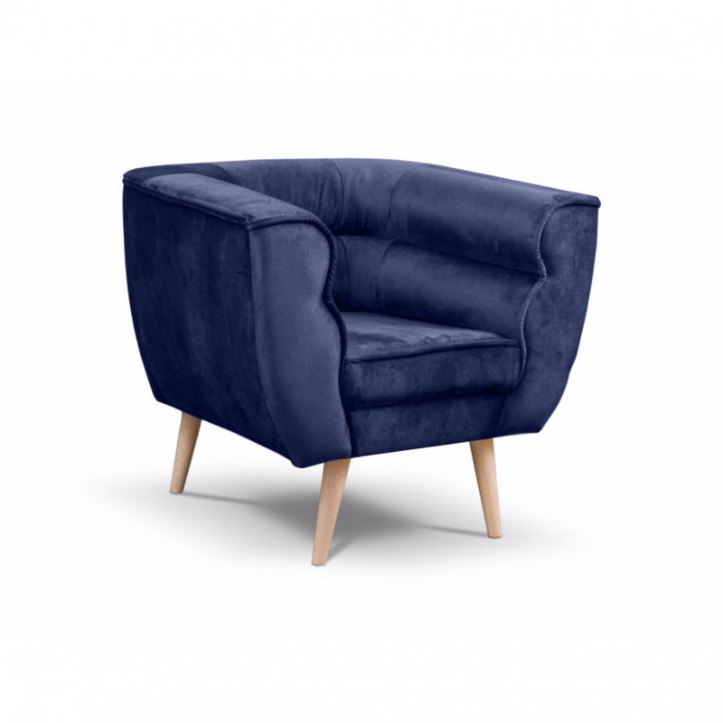 Sessel im skandinavischen Stil MARO 1 Blau Dunkelblau