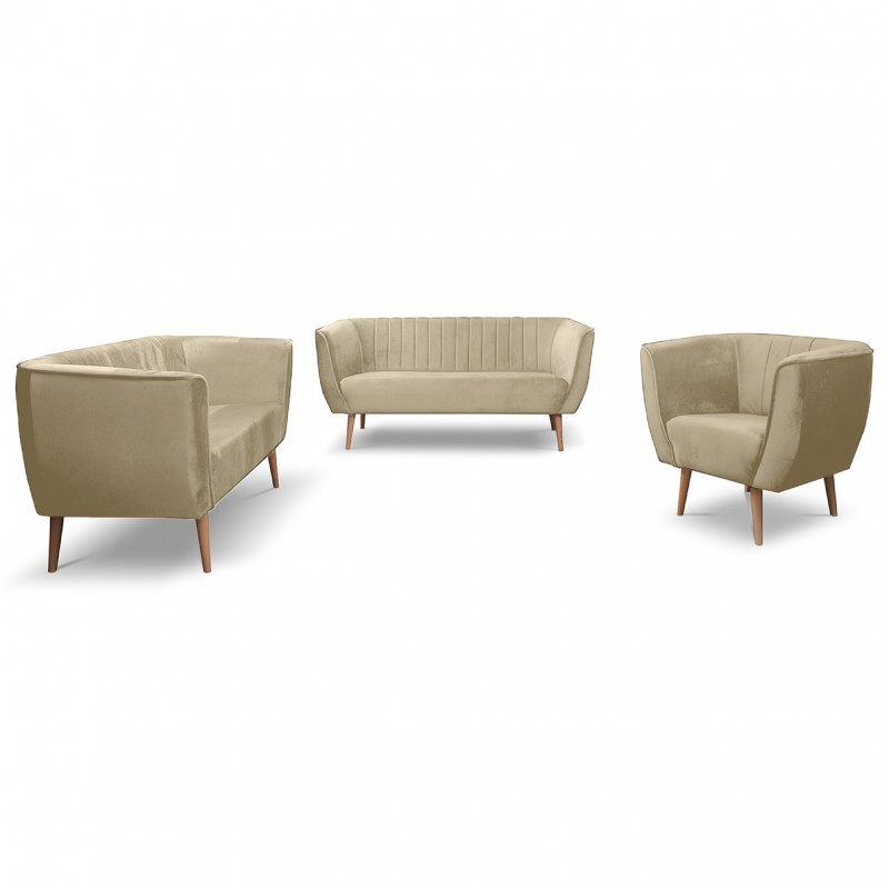Modernes Doppelsofa im skandinavischen Stil PIK 2 Beige Ecru 3/9