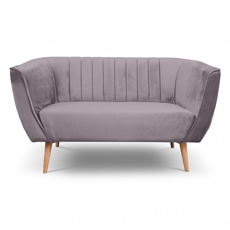 Zweisitziges Sofa mit Nähten im skandinavischen Stil PIK 2 Rosa Heather