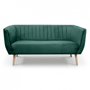 Dreisitziges Sofa im skandinavischen Stil PIK 3 Grün Flaschengrün 1/9