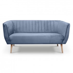 Dreisitziges Sofa im skandinavischen Stil PIK 3 Blau 1/9