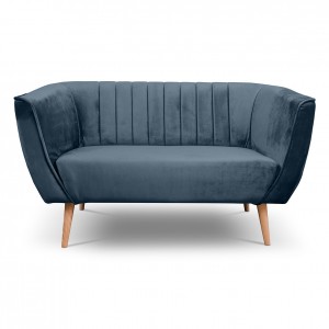 Sitzgruppe mit Ziernähten PIK Blau Marineblau 3/9