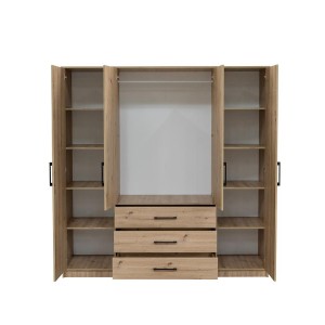 Kleiderschrank mit Doppelspiegel 3 Schubladen  – COSTARICA Artisan Eiche 2/9