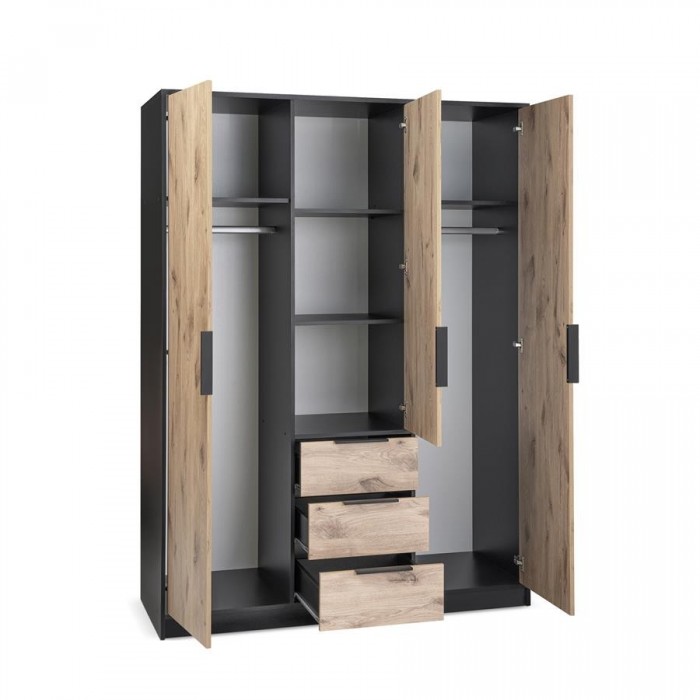 Kleiderschrank mit Spiegel – TILA 150 cm...