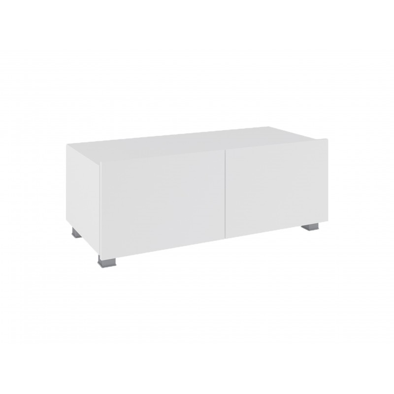 TV-Schrank TV-Tisch stehend oder hängend - BIRD 100 Weiß + Weiß Glänzend