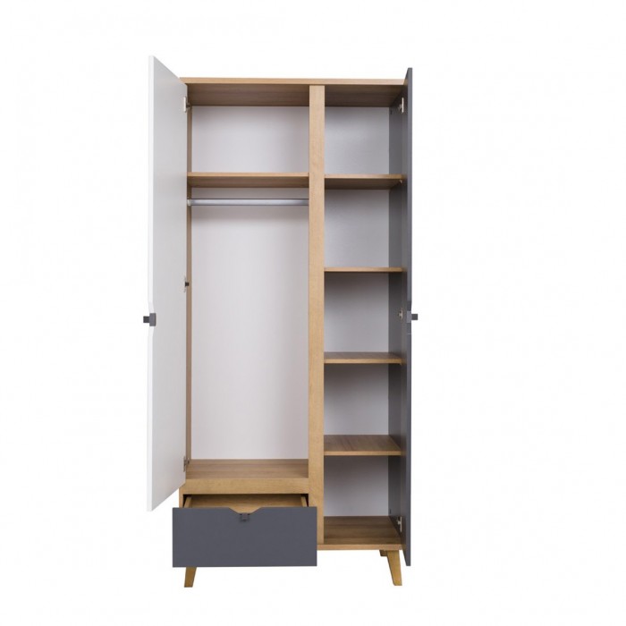 Kleiderschrank mit Schublade - MEMORY Gold...