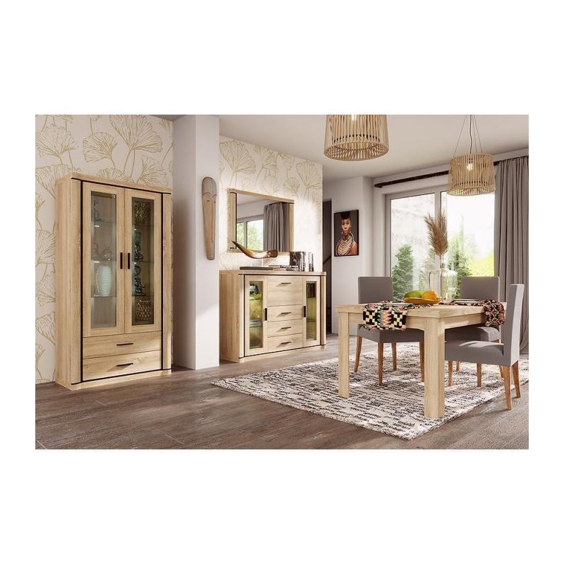 Einfaches Regal Hängeregal Wandregal - DALLAS D-10 Sonoma Helle Eiche 2/9
