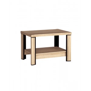 Kleiner Couchtisch Wohnzimmertisch mit Ablage - DALLAS D-14 Sonoma Helle Eiche 1/9