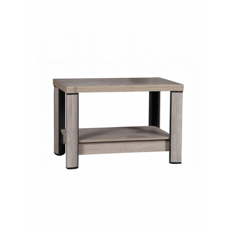 Couchtisch Wohnzimmertisch mit Ablage - DALLAS D-14 - 90cm Trüffel Eiche