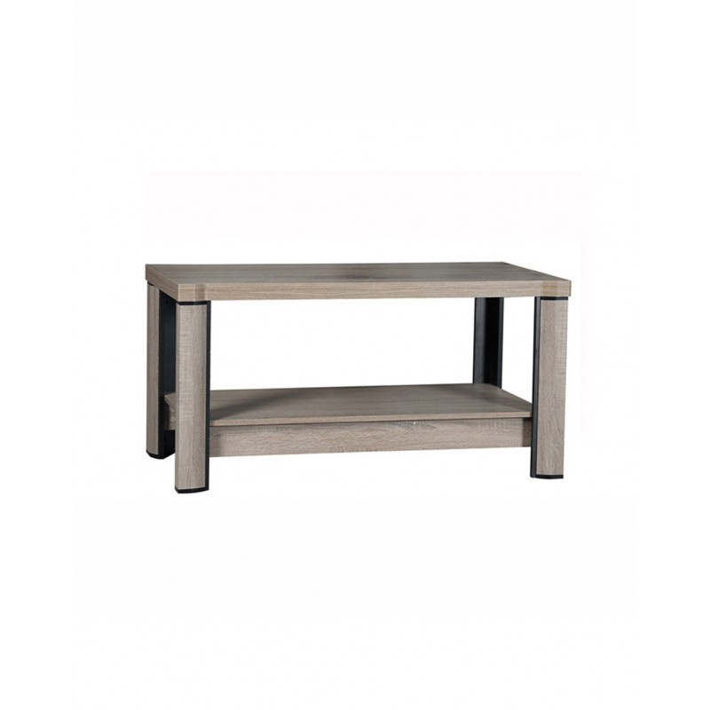 Couchtisch Wohnzimmertisch mit Ablage - DALLAS D-15 - 120cm Trüffel Eiche