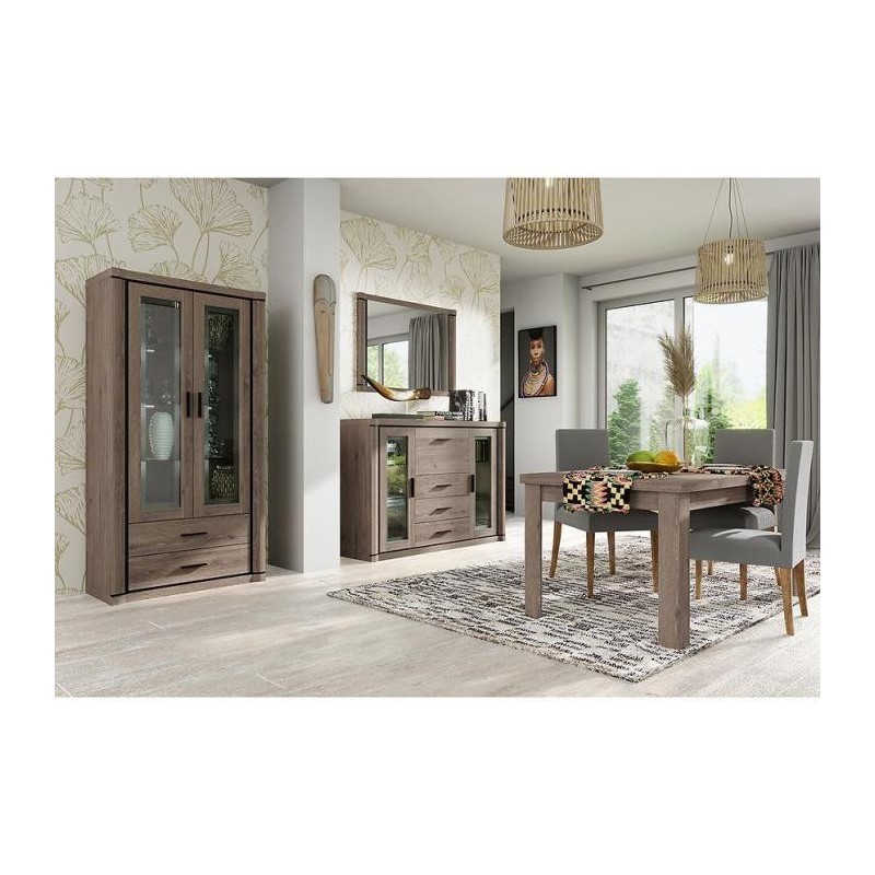 Couchtisch Wohnzimmertisch mit Ablage - DALLAS D-15 - 120cm Trüffel Eiche 2/9