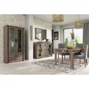 Couchtisch Wohnzimmertisch mit Ablage - DALLAS D-15 - 120cm Trüffel Eiche 2/9