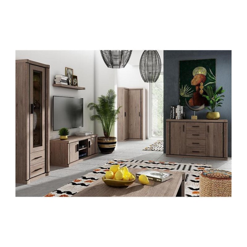 Couchtisch Wohnzimmertisch mit Ablage - DALLAS D-15 - 120cm Trüffel Eiche 3/9