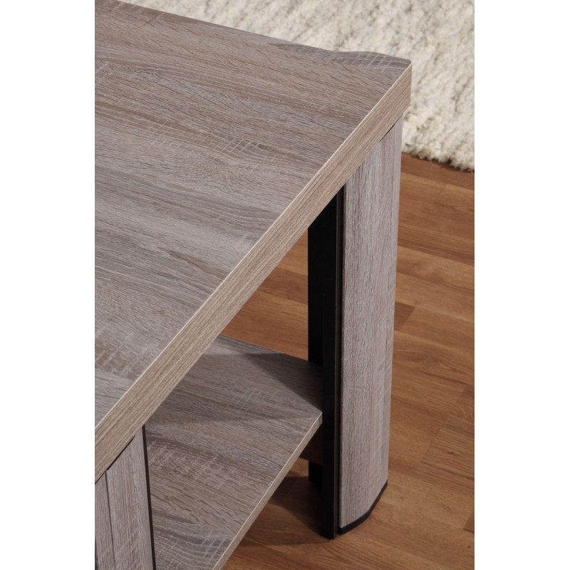 Couchtisch Wohnzimmertisch mit Ablage - DALLAS D-15 - 120cm Trüffel Eiche 4/9