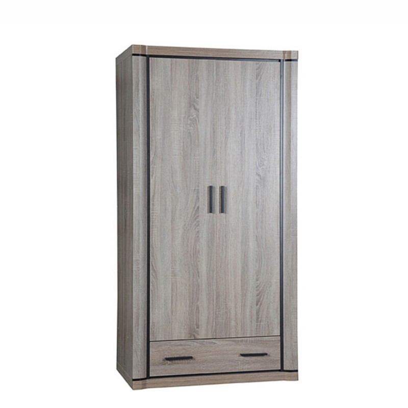 2 Türigen Kleiderschrank – DALLAS D-20 Trüffel Eiche