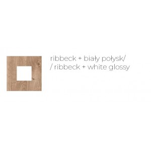 Breiter TV-Schrank TV-Tisch mit LED-Beleuchtung – LIVINIO L-9 Ribbeck-Eiche + Weiß glänz 4/9