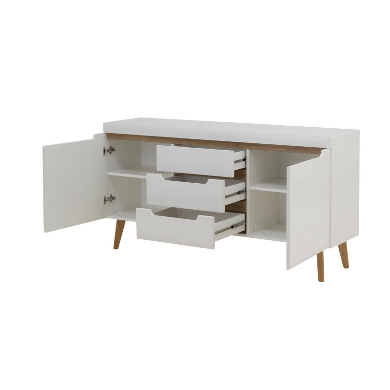 Kommode Sideboard NODIS 160 cm - Weiß 2/9