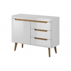 Kommode Sideboard Highboard NODIS - 107 cm Weiß 1/9