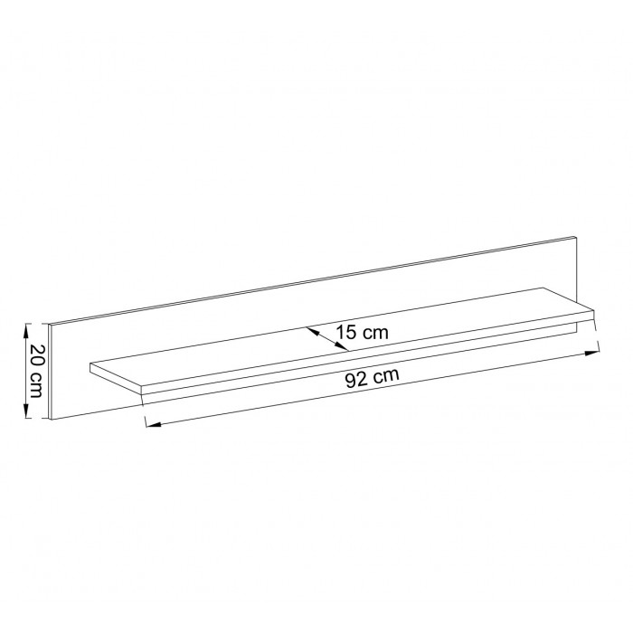 Wandregal Hängeregal Wandboard NODIS 107 cm - Weiß