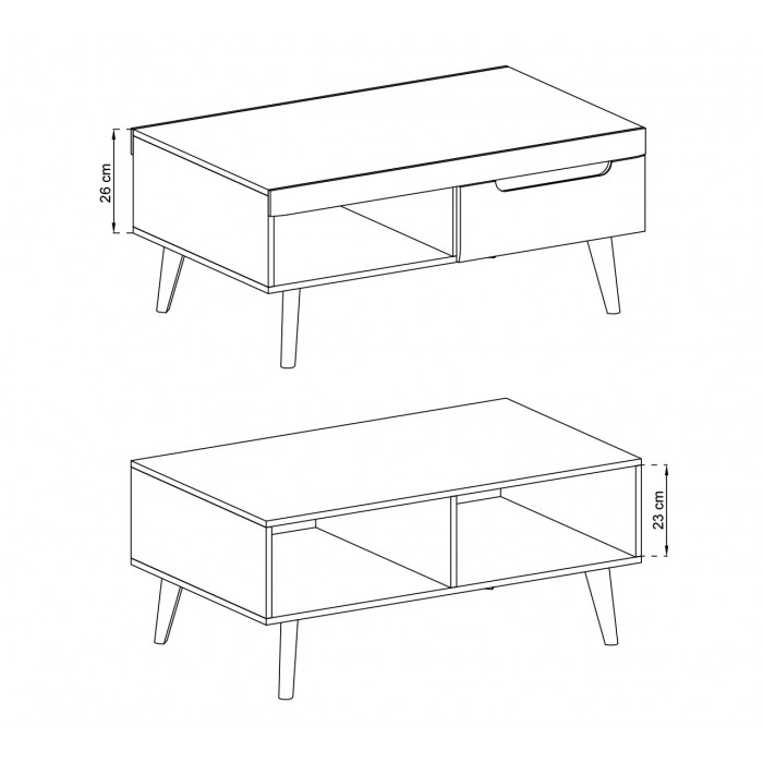 NODIS Wohnzimmermöbel-Set - Weiß