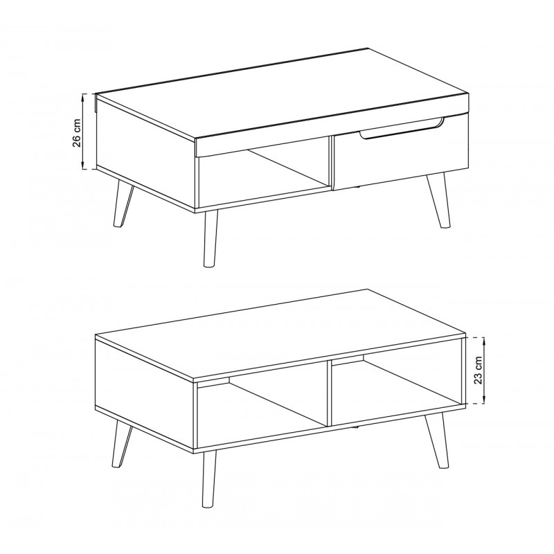 NODIS Wohnzimmermöbel-Set - Weiß 9/9