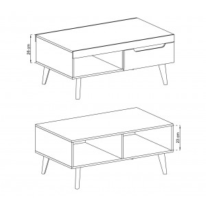 NODIS Wohnzimmermöbel-Set - Weiß 9/9