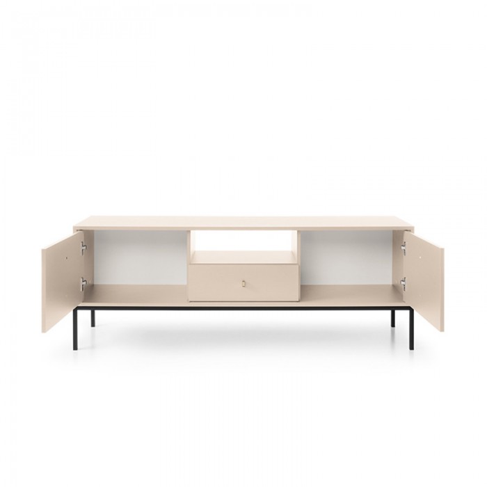 MOLLY 154 cm TV-Schrank TV-Tisch auf Schwarzbeine - Beige