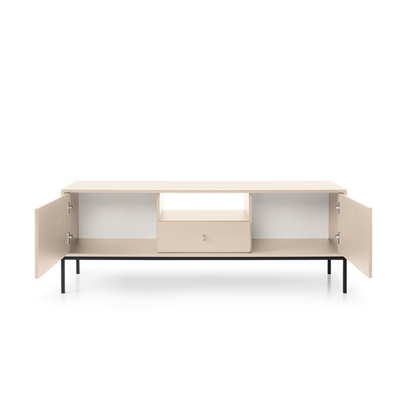 MOLLY 154 cm TV-Schrank TV-Tisch auf Schwarzbeine - Beige 4/9