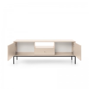 MOLLY 154 cm TV-Schrank TV-Tisch auf Schwarzbeine - Beige 4/9